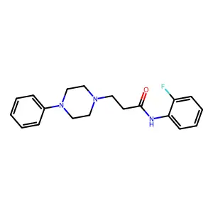 N-(2-fluorophenyl)-3-(4-phenylpiperazin-1-yl)propanamide structure