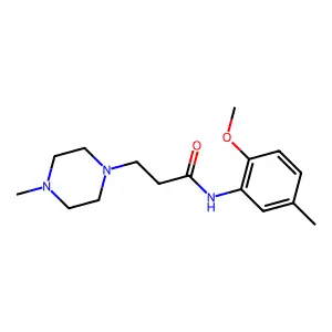 N-(2-methoxy-5-methylphenyl)-3-(4-methylpiperazin-1-yl)propanamide structure