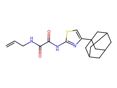 N'-[4-(1-adamantyl)-1,3-thiazol-2-yl]-N-prop-2-enyloxamide structure