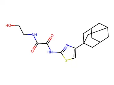 N-(4-Adamantan-1-yl-thiazol-2-yl)-N'-(2-hydroxy-ethyl)-oxalamide structure