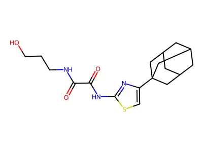 N-(4-Adamantan-1-yl-thiazol-2-yl)-N'-(3-hydroxy-propyl)-oxalamide structure
