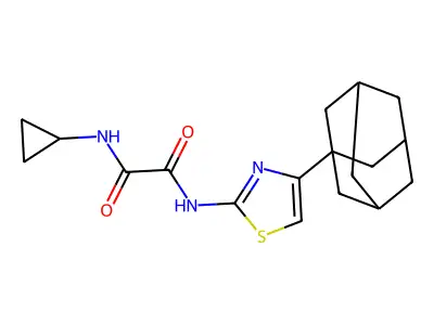 N-(4-Adamantan-1-yl-thiazol-2-yl)-N'-cyclopropyl-oxalamide structure