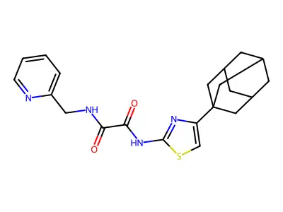 N-(4-Adamantan-1-yl-thiazol-2-yl)-N'-pyridin-2-ylmethyl-oxalamide structure