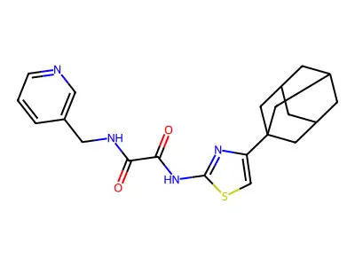 N-(4-Adamantan-1-yl-thiazol-2-yl)-N'-pyridin-3-ylmethyl-oxalamide structure