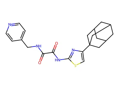 N-(4-Adamantan-1-yl-thiazol-2-yl)-N'-pyridin-4-ylmethyl-oxalamide structure