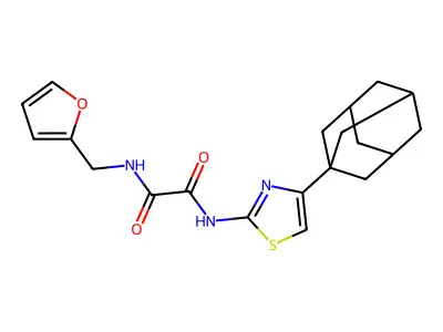 N-(4-Adamantan-1-yl-thiazol-2-yl)-N'-furan-2-ylmethyl-oxalamide structure