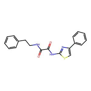 N-(2-phenylethyl)-N'-(4-phenyl-1,3-thiazol-2-yl)ethanediamide structure