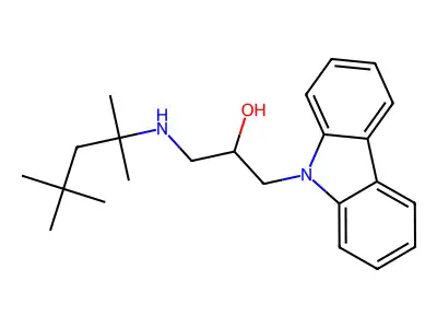 1-Carbazol-9-yl-3-(2,4,4-trimethylpentan-2-ylamino)propan-2-ol structure