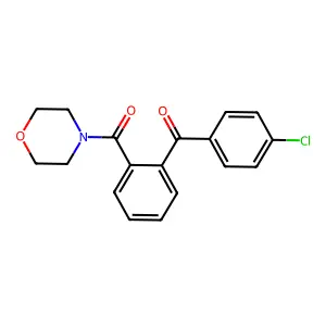 (4-Chlorophenyl)[2-(4-morpholinylcarbonyl)phenyl]methanone structure
