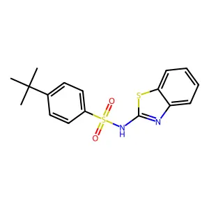 N-(1,3-benzothiazol-2-yl)-4-tert-butylbenzenesulfonamide structure