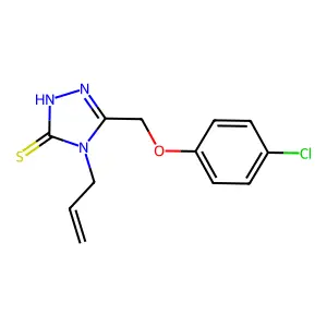 4-allyl-5-[(4-chlorophenoxy)methyl]-4H-1,2,4-triazole-3-thiol structure
