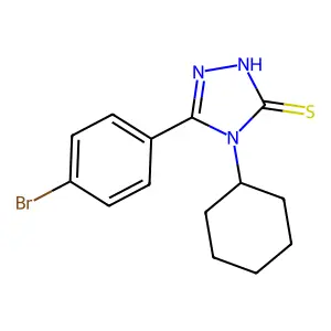 5-(4-bromophenyl)-4-cyclohexyl-4H-1,2,4-triazole-3-thiol structure