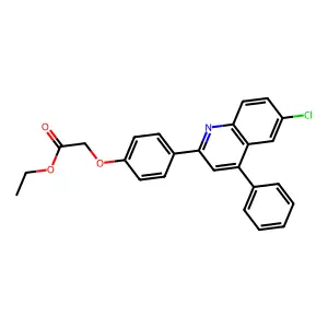 Ethyl 2-[4-(6-chloro-4-phenylquinolin-2-yl)phenoxy]acetate structure