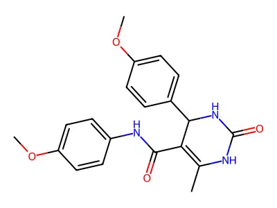 N,4-bis(4-methoxyphenyl)-6-methyl-2-oxo-3,4-dihydro-1H-pyrimidine-5-carboxamide structure