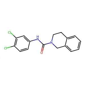 N-(3,4-dichlorophenyl)-3,4-dihydro-1H-isoquinoline-2-carboxamide structure