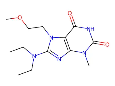 8-(Diethylamino)-7-(2-methoxyethyl)-3-methylpurine-2,6-dione structure