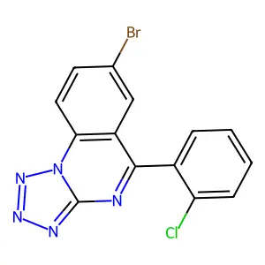7-Bromo-5-(2-chlorophenyl)tetrazolo[1,5-a]quinazoline structure