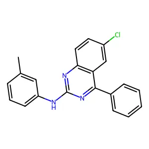 (6-Chloro-4-phenyl-quinazolin-2-yl)-m-tolyl-amine structure
