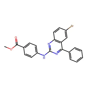 Methyl 4-[(6-bromo-4-phenylquinazolin-2-yl)amino]benzoate structure