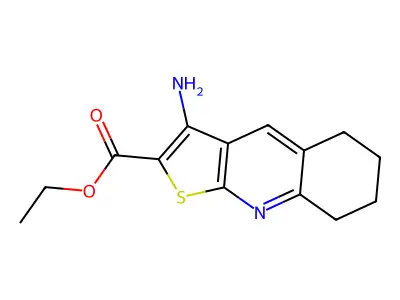 Ethyl 3-amino-5,6,7,8-tetrahydrothieno[2,3-b]quinoline-2-carboxylate structure