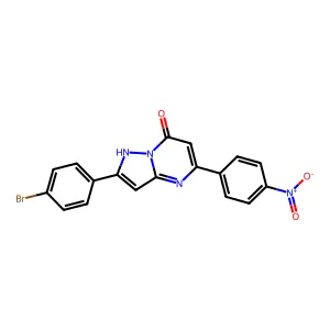 2-(4-Bromophenyl)-5-{4-nitrophenyl}pyrazolo[1,5-a]pyrimidin-7-ol structure