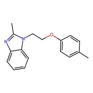 2-Methyl-1-[2-(4-methylphenoxy)ethyl]benzimidazole structure