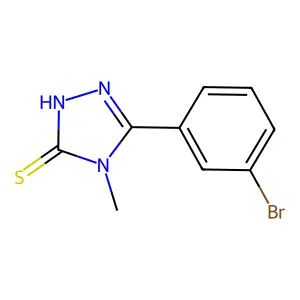 5-(3-bromophenyl)-4-methyl-2,4-dihydro-3H-1,2,4-triazole-3-thione structure