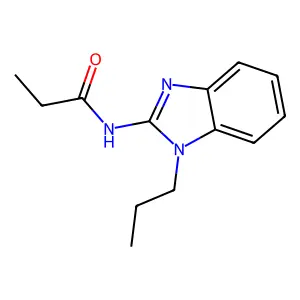 N-(1-propylbenzimidazol-2-yl)propanamide structure