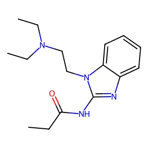 N-{1-[2-(diethylamino)ethyl]-1H-benzimidazol-2-yl}propanamide structure