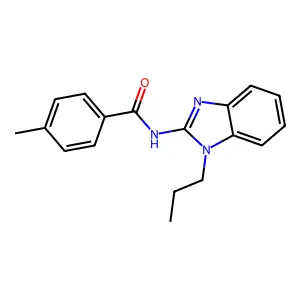 4-methyl-N-(1-propyl-1H-benzimidazol-2-yl)benzamide structure