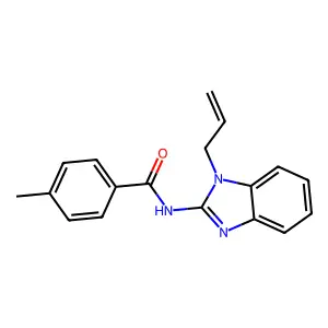 4-methyl-N-(1-prop-2-enylbenzimidazol-2-yl)benzamide structure