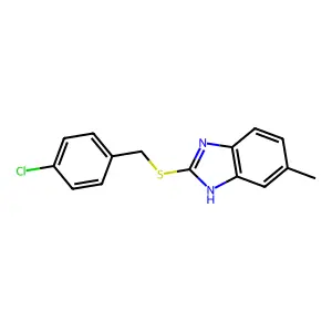 2-{[(4-chlorophenyl)methyl]sulfanyl}-5-methyl-1H-1,3-benzodiazole structure