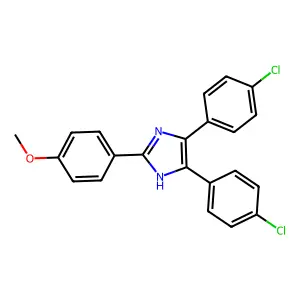 4,5-bis(4-chlorophenyl)-2-(4-methoxyphenyl)-1H-imidazole structure