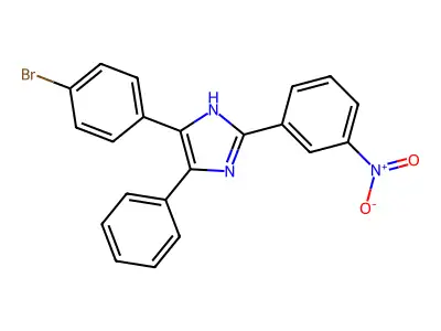4-(4-bromophenyl)-2-(3-nitrophenyl)-5-phenyl-1H-imidazole structure