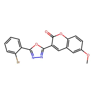 3-(5-(2-Bromophenyl)-1,3,4-oxadiazol-2-yl)-6-methoxy-2h-chromen-2-one structure