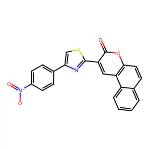2-[4-(4-Nitrophenyl)-1,3-thiazol-2-yl]benzo[f]chromen-3-one structure