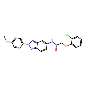 2-(2-chlorophenoxy)-N-[2-(4-methoxyphenyl)benzotriazol-5-yl]acetamide structure