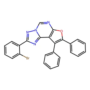 2-(2-Bromophenyl)-8,9-diphenylfuro[3,2-e][1,2,4]triazolo[1,5-c]pyrimidine structure