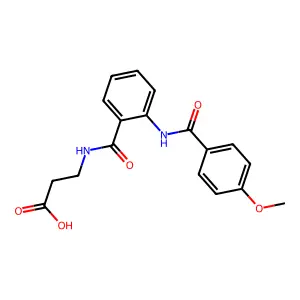 3-(2-(4-Methoxybenzamido)benzamido)propanoic acid structure