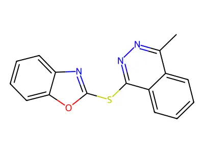 1-(1,3-Benzoxazol-2-ylsulfanyl)-4-methylphthalazine structure
