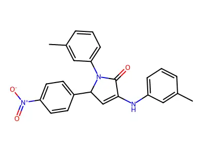 4-(3-methylanilino)-1-(3-methylphenyl)-2-(4-nitrophenyl)-2H-pyrrol-5-one structure