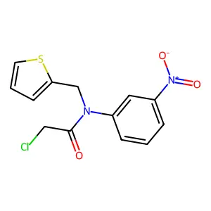 2-Chloro-N-(3-nitro-phenyl)-N-thiophen-2-ylmethyl-acetamide structure