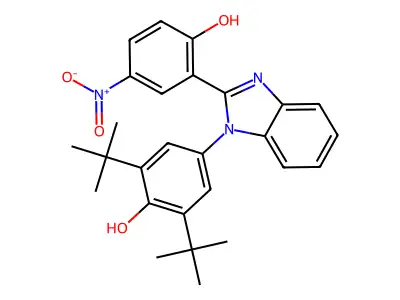 2,6-Bis(tert-butyl)-4-[2-(2-hydroxy-5-nitrophenyl)benzimidazolyl]phenol structure
