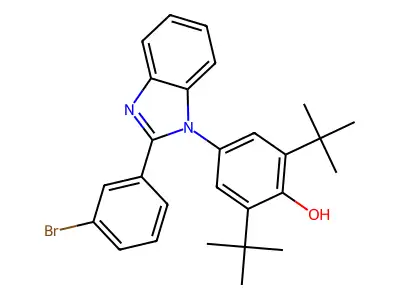 4-[2-(3-Bromophenyl)benzimidazol-1-yl]-2,6-ditert-butylphenol structure