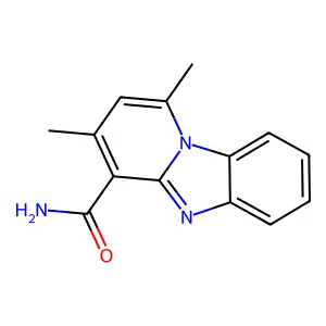 1,3-Dimethylpyrido[1,2-a]benzimidazole-4-carboxamide structure