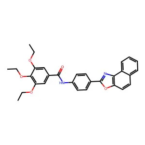 3,4,5-triethoxy-N-(4-naphtho[1,2-d][1,3]oxazol-2-ylphenyl)benzamide structure