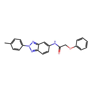 N-[2-(4-methylphenyl)benzotriazol-5-yl]-2-phenoxyacetamide structure