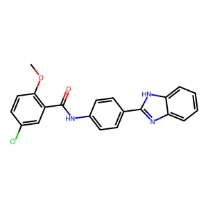 N-[4-(1H-benzimidazol-2-yl)phenyl]-5-chloro-2-methoxybenzamide structure