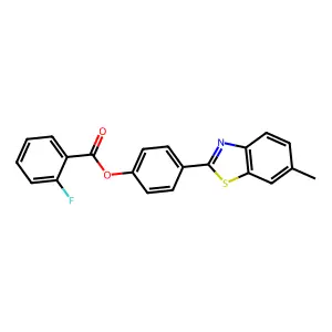 4-(6-Methyl-1,3-benzothiazol-2-yl)phenyl 2-fluorobenzoate structure