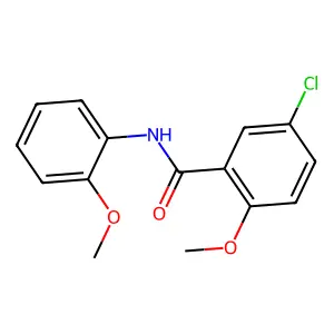 5-chloro-2-methoxy-N-(2-methoxyphenyl)benzamide structure
